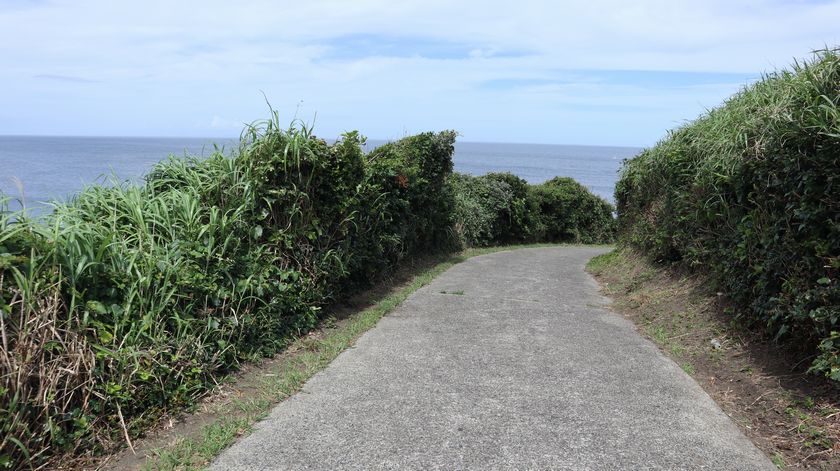 筆島２　筆島へ続く道