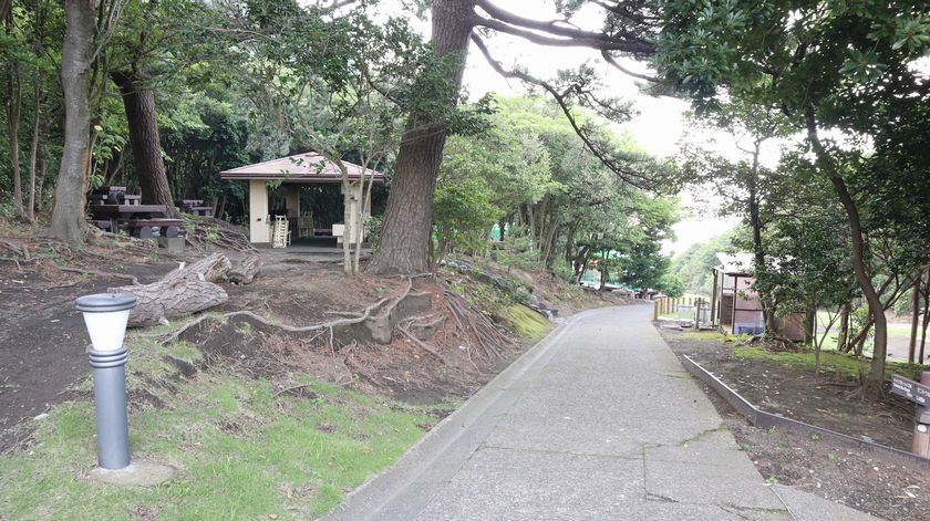 海のふるさと村　テントサイトへの道