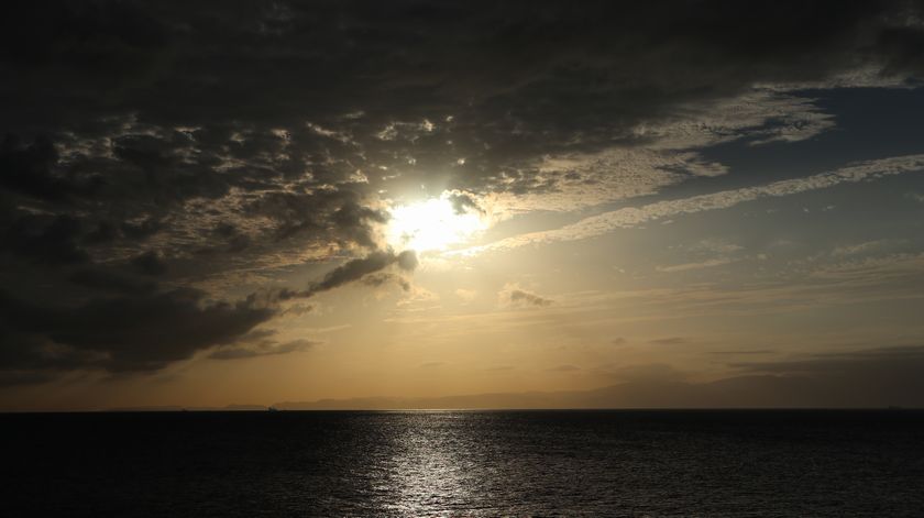 サンセットパームライン夕陽　夕陽前