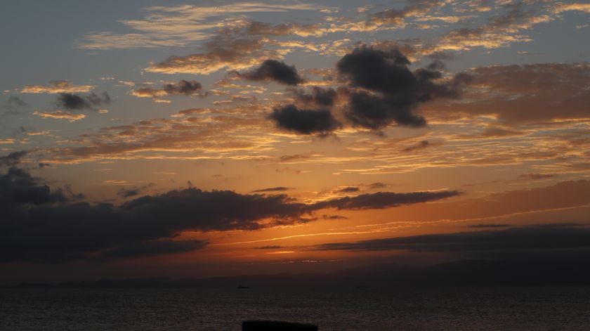 サンセットパームライン夕陽　沈む夕陽