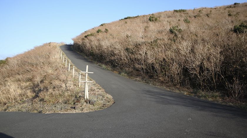 三原山　山頂手前